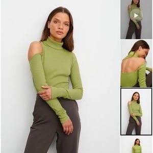 Claire Rose x NA-KD High Neck Cut Out Top, Size XXS